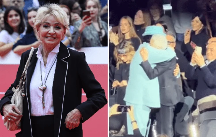 Enrica Bonaccorti abraçada por Renato Zero: “Fez-me sentir uma rockstar”