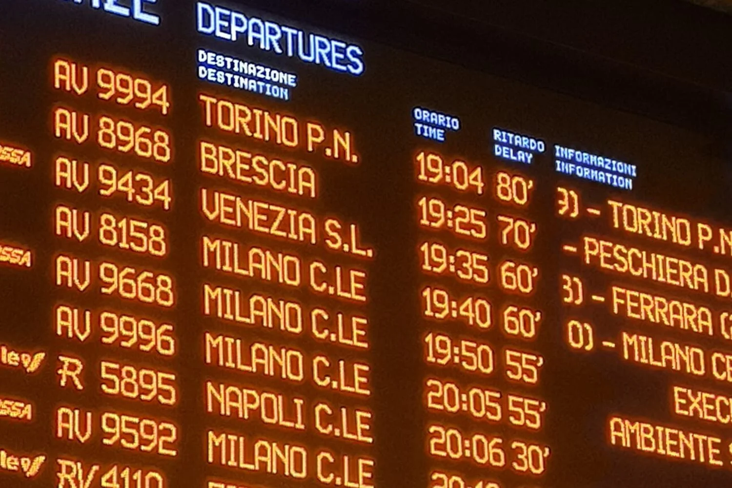 Trenitalia: «Inconveniente técnico» provoca atrasos na linha Alta Velocidade Roma–Nápoles