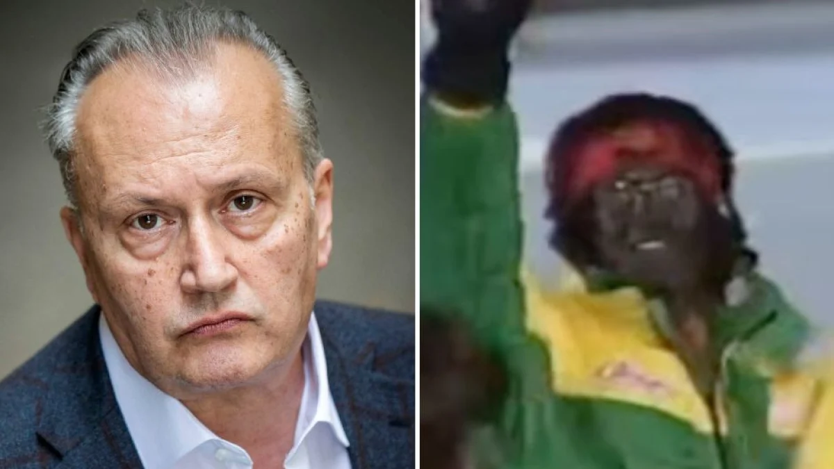 Bebo Storti lembra quando desfilou com o Senegal nos Mundiais de Esqui de 1996: “Travestido de Alfio Muschio em blackface”