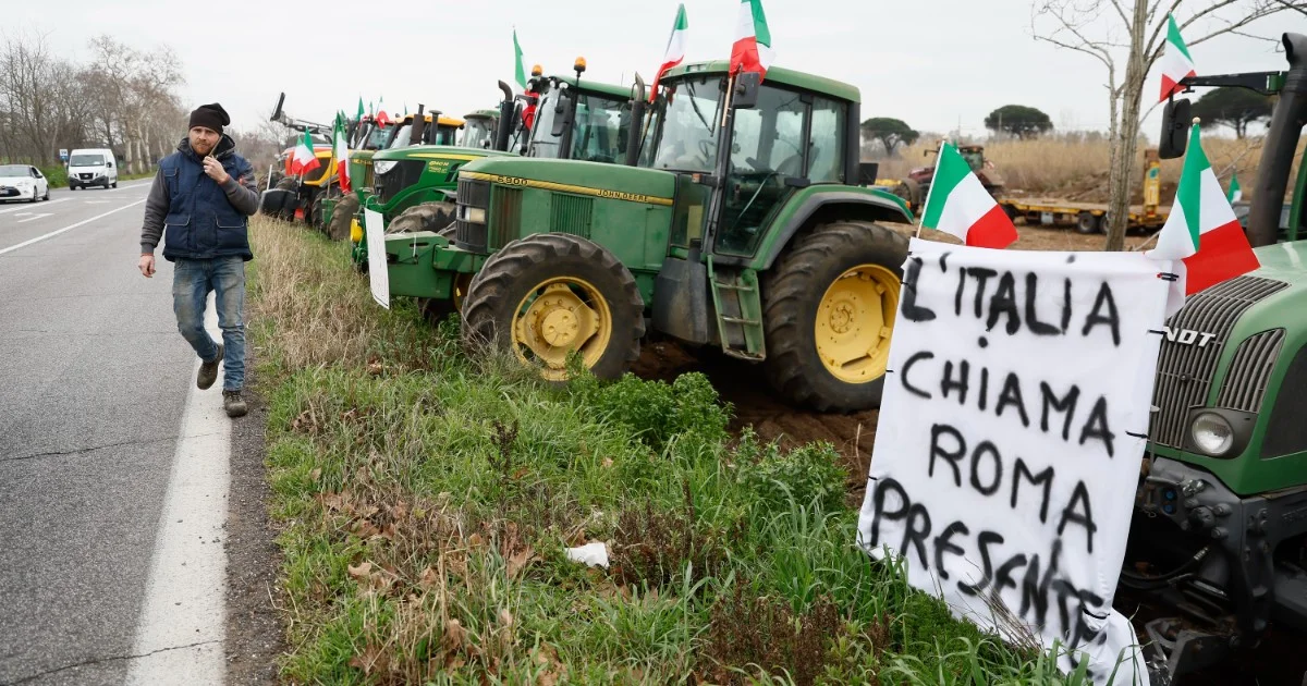 Mobilização no Campo: Agricultores Italianos marcham para Roma