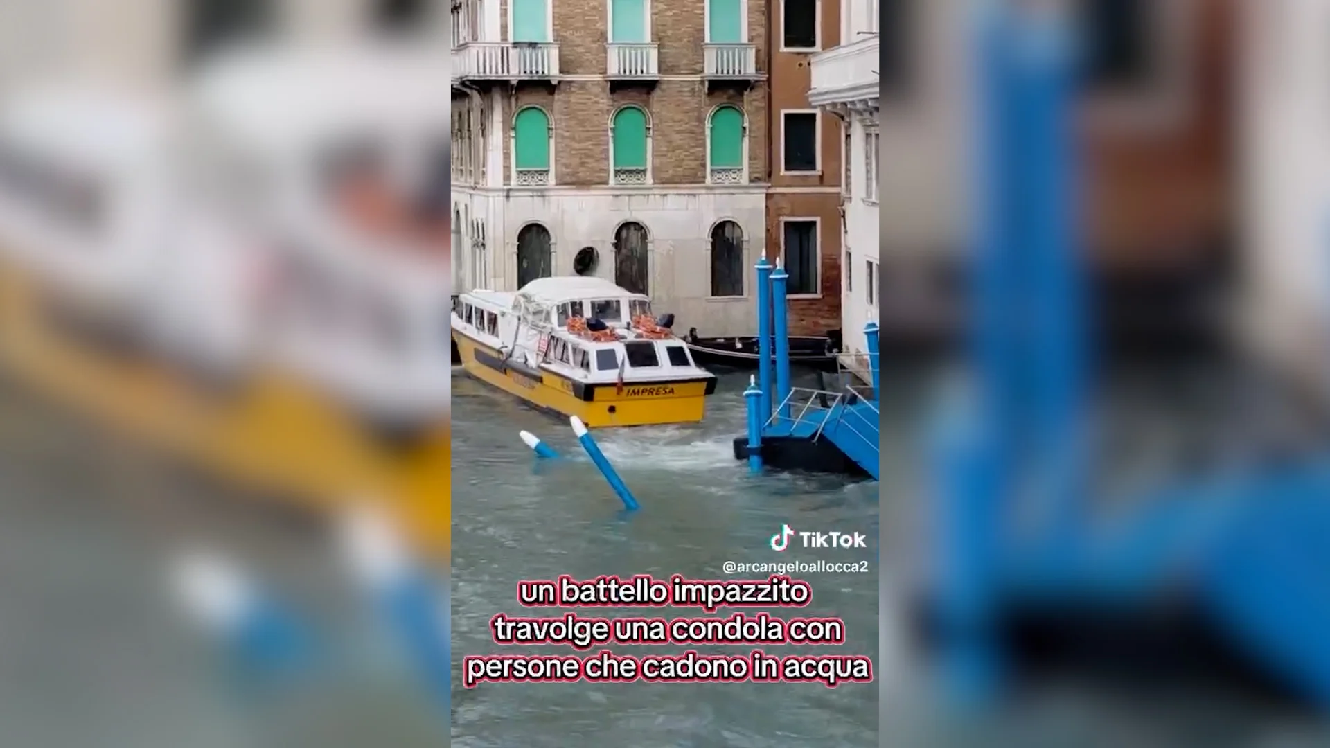 Veneza: barco fora de controle atinge duas gôndolas e outra embarcação no Canal Grande; quatro caem na água