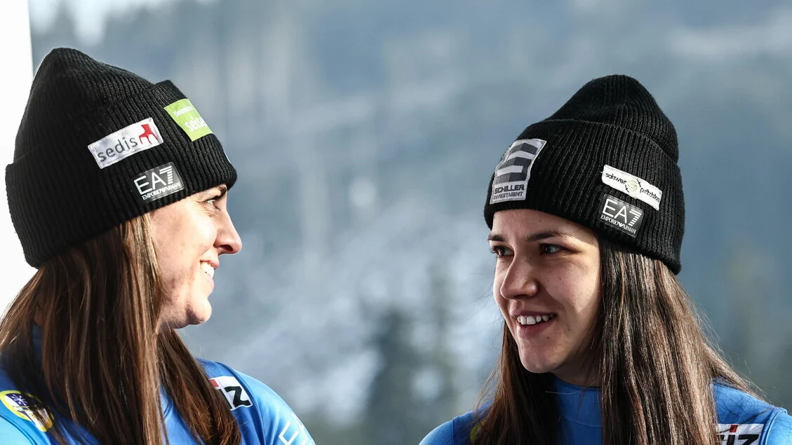 Milano Cortina 2026: Azzurre do slittino doppio lideram após primeira descida em Cortina