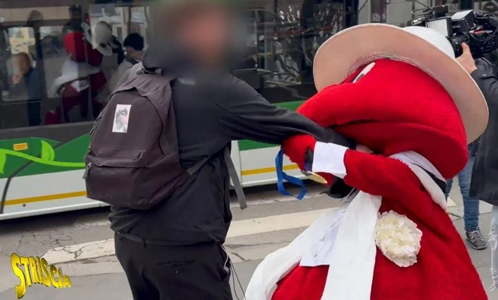 Gabibbo agredido em Milão: pupazzo di Striscia é empurrado durante investigação sobre evasão