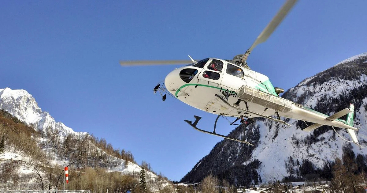 Valanga no Val Veny acima de Courmayeur atinge esquiadores; resgate aéreo em curso
