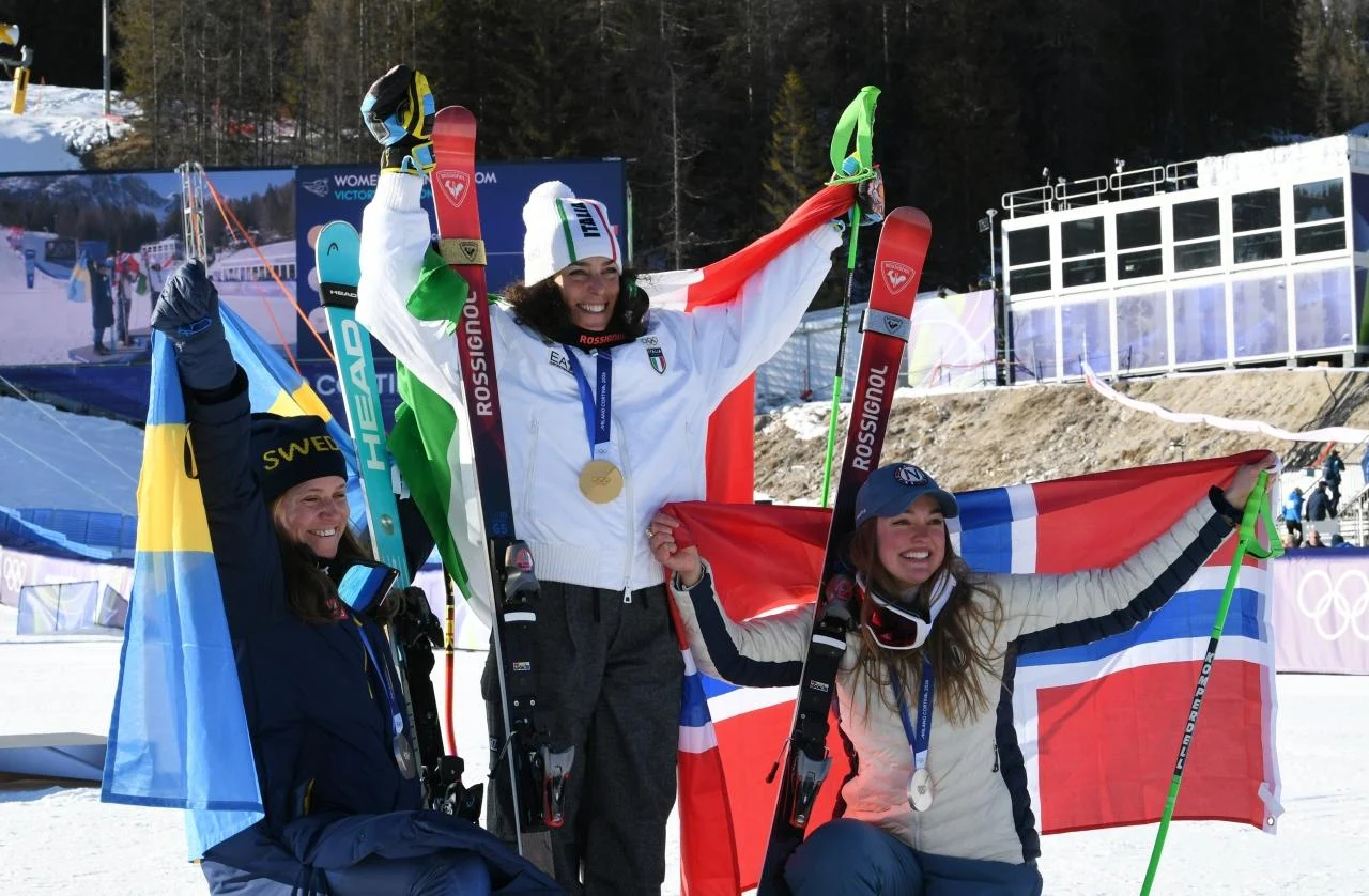 Cortina, le immagini più belle dalle Tofane per lo slalom gigante — corrieredelveneto.corriere.it