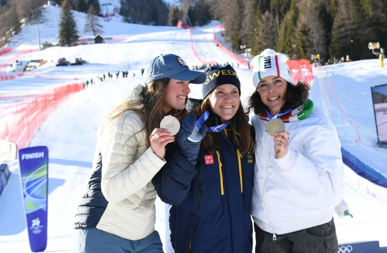 Cortina, le immagini più belle dalle Tofane per lo slalom gigante — corrieredelveneto.corriere.it