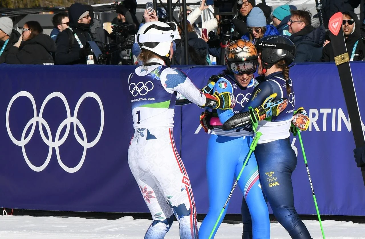 Cortina, le immagini più belle dalle Tofane per lo slalom gigante — corrieredelveneto.corriere.it