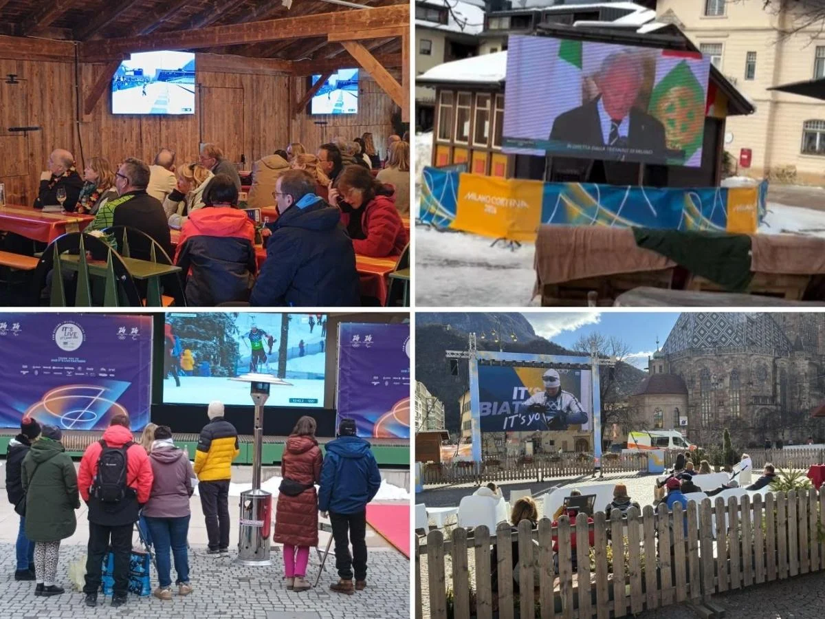 Milano‑Cortina: fan zones semivazias em Alto Ádige, mas bares e restaurantes seguem lotados