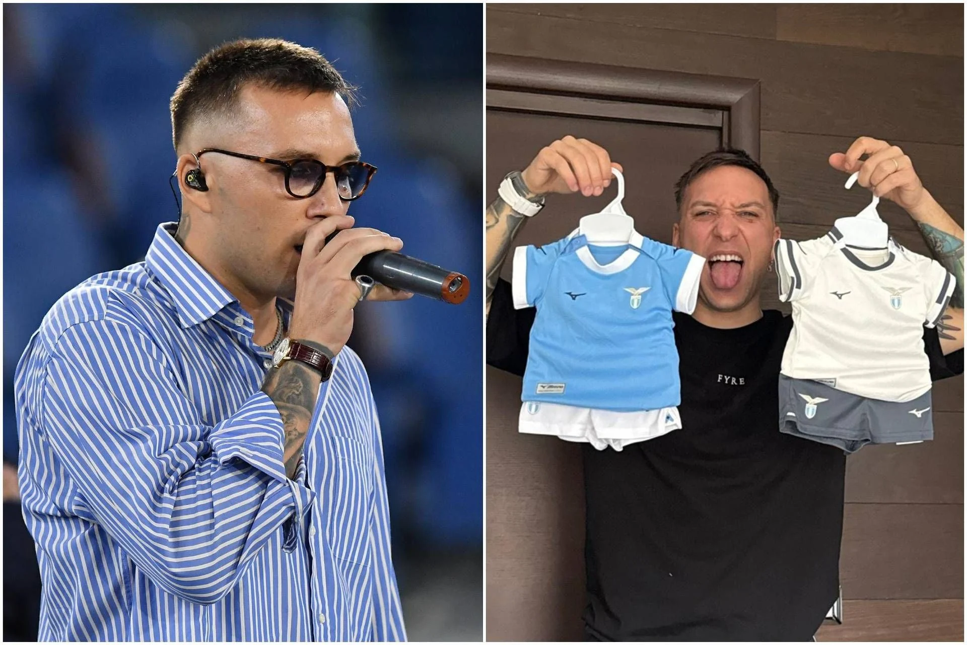 Briga antecipa os preparativos para a filha com duas camisas da Lazio: um gesto entre afeto e identidade
