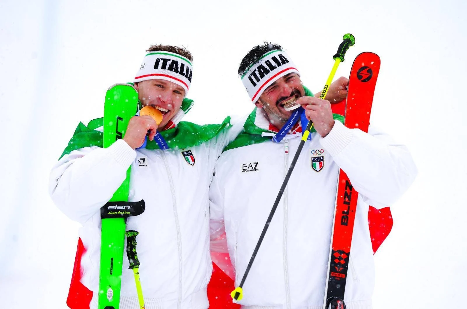 Deromedis e Tomasoni: dobradinha histórica no ski cross celebra-se em Casa Italia