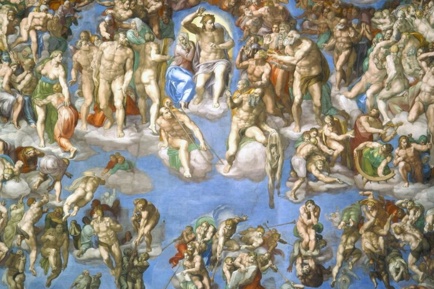 Restauração do Juízo Final de Michelangelo remove película branca e restabelece cores originais