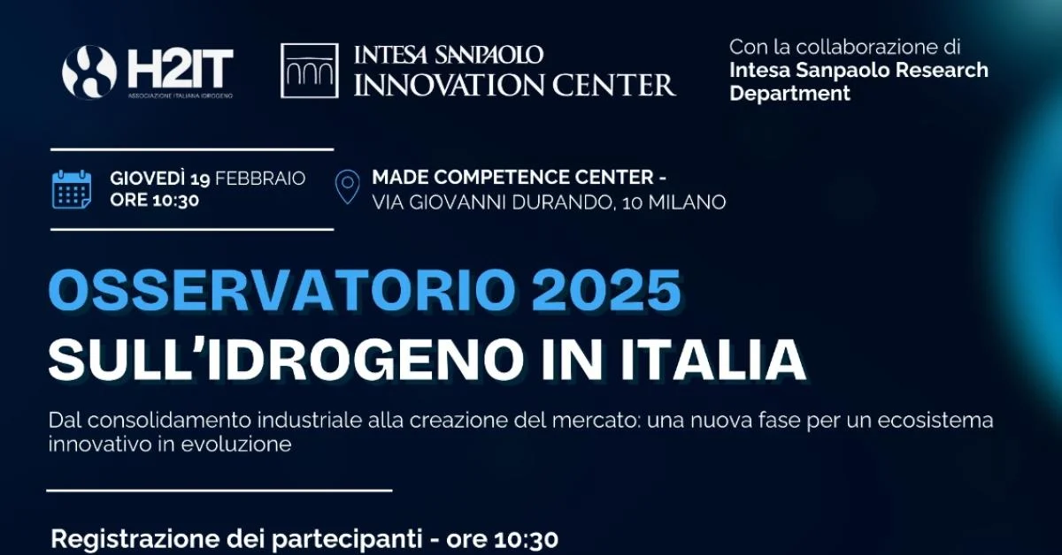 Observatório Hidrogênio 2025: Intesa Sanpaolo e H2IT apresentam panorama da cadeia produtiva em Milão