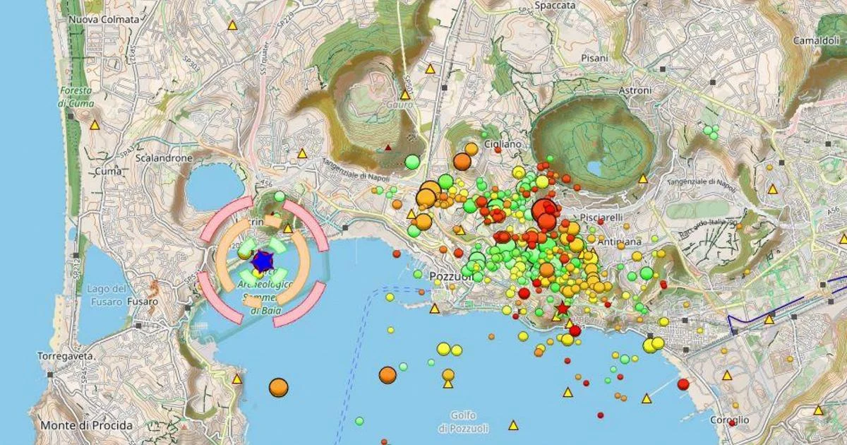 Novo tremor nos Campi Flegrei: sismo de magnitude 2,4 teve epicentro ao largo de Baia