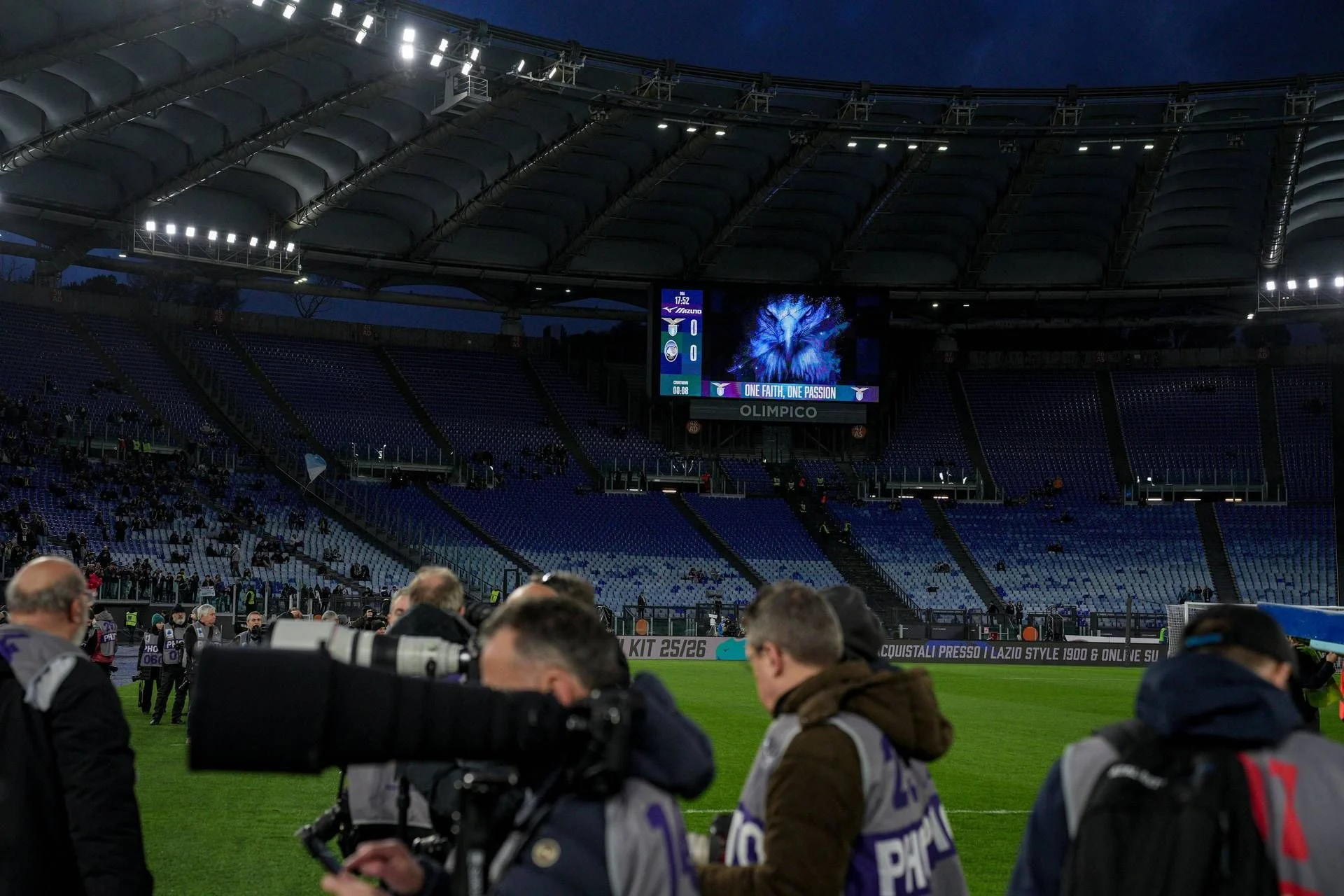 Lazio x Atalanta: Olimpico semideserto na semifinal da Coppa Italia por protesto dos torcedores