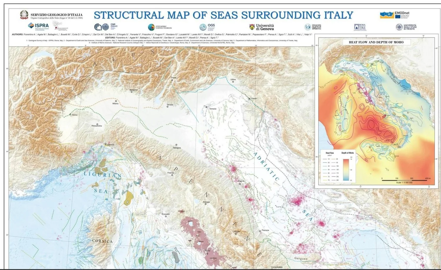 Carta Estrutural dos Mares Italianos: a mapa que revela os 'gigantes' submersos