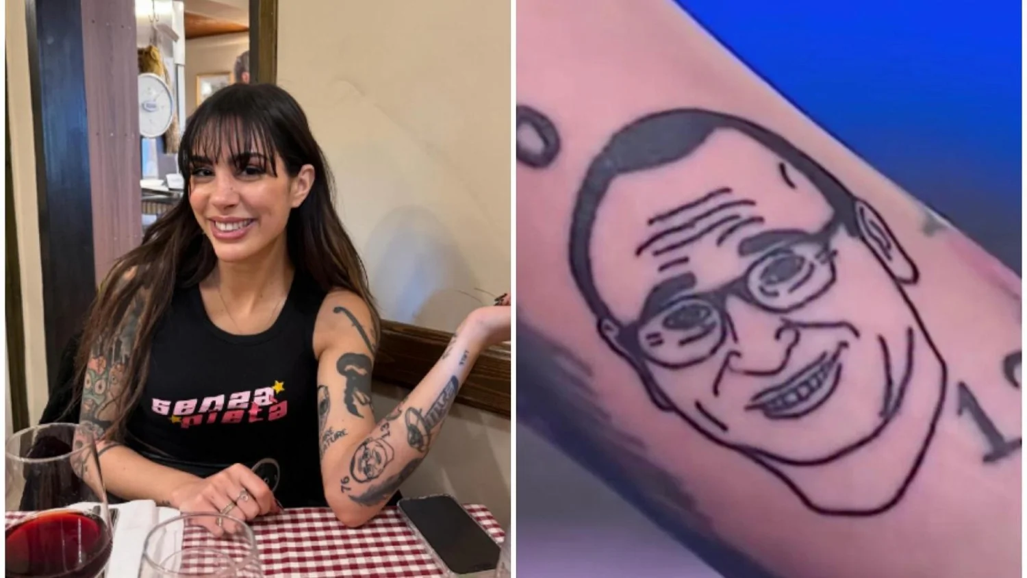 Cleo, das Bambole di Pezza, tatua rosto de Carlo Conti: “Feito porque minha vida mudou”