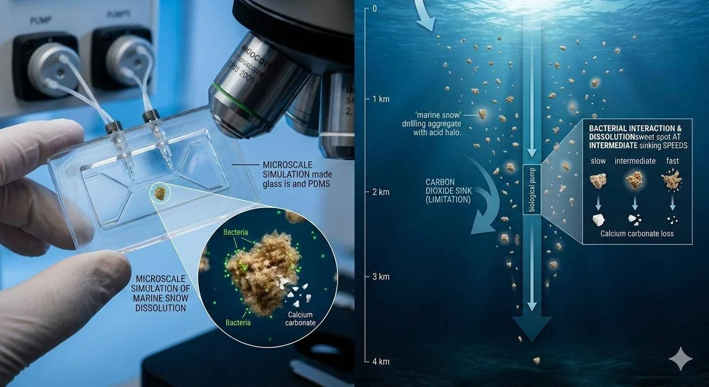MIT revela que bactérias na "neve marinha" podem liberar bilhões de toneladas de CO2