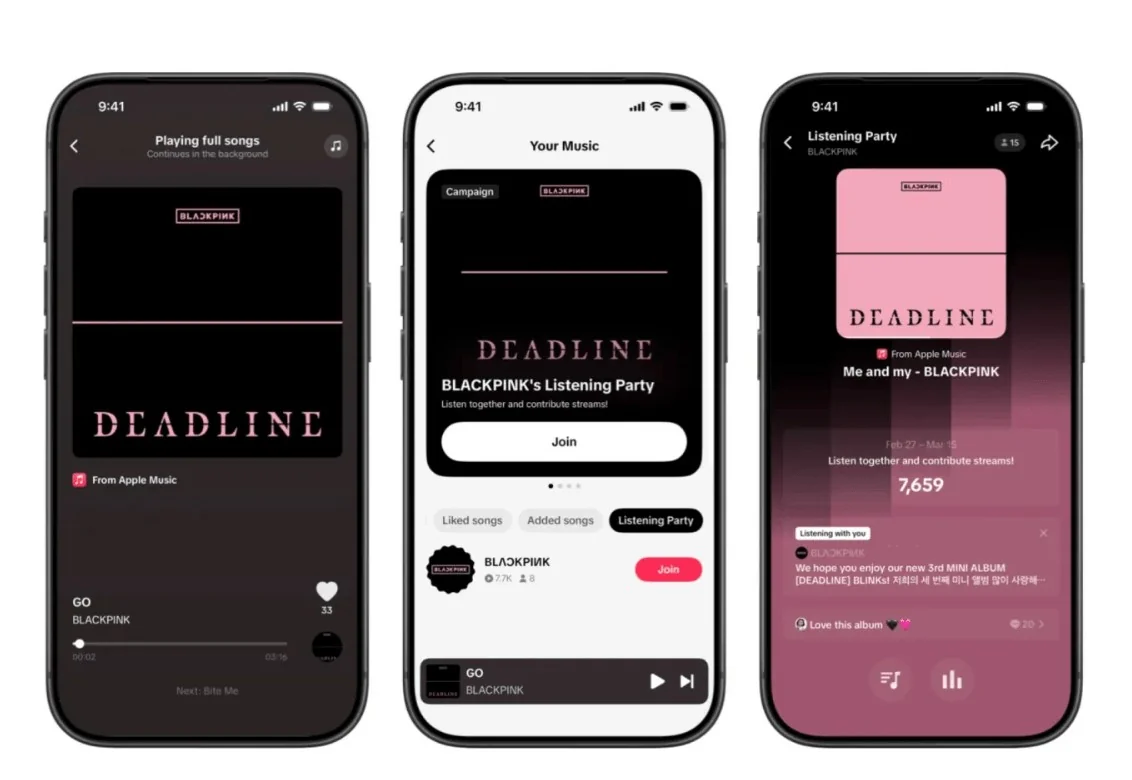 Como funciona a integração entre Apple Music e TikTok: Play Full Song e Listening Party explicados