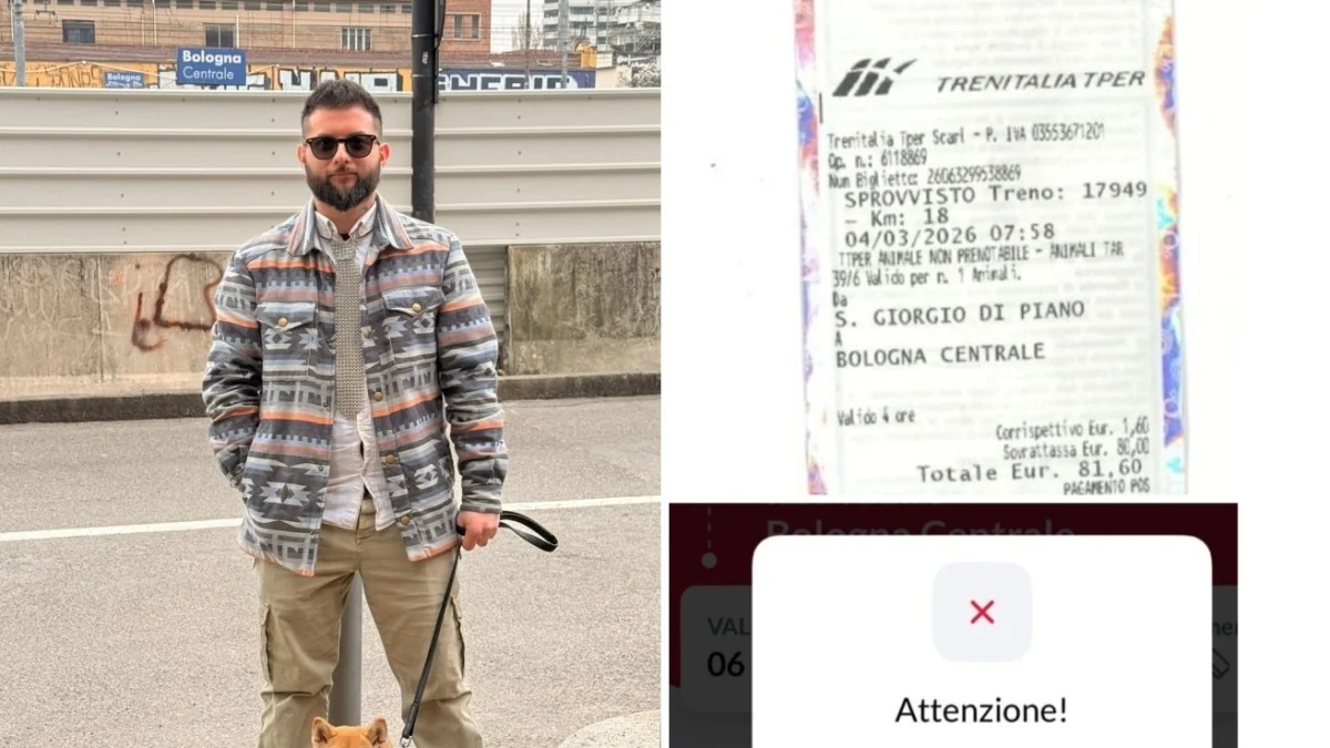 Trenitalia Tper admite erro: homem é multado apesar de não conseguir comprar o bilhete do cão no trem