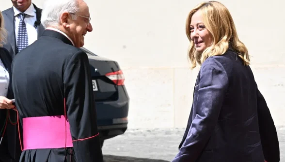 Meloni se reúne com o Papa e autoridades do Vaticano para tratar de temas internacionais