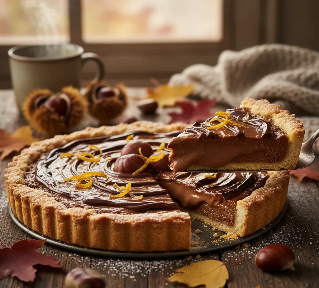 Sobremesa de Outono: Torta de Castanha Trufada Super Cremosa