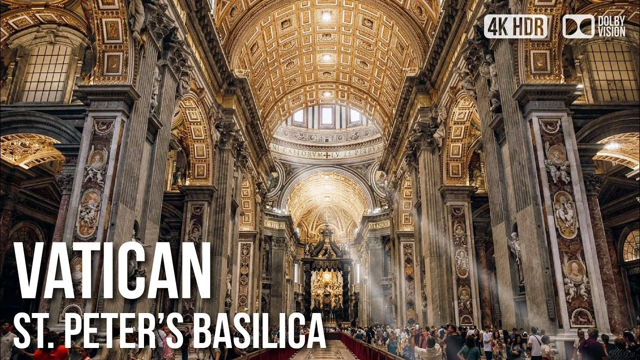 Passeio a Pé pela Praça e Basílica de São Pedro (Vaticano) — Tour 4K HDR