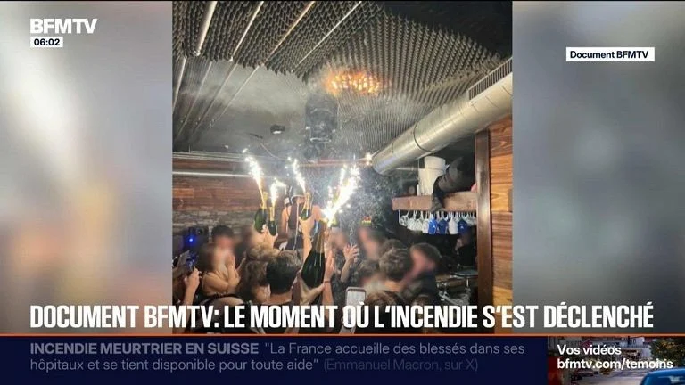 Crans-Montana, due foto mostrano l'innesco dell'incendio a Le Constellation — rainews.it