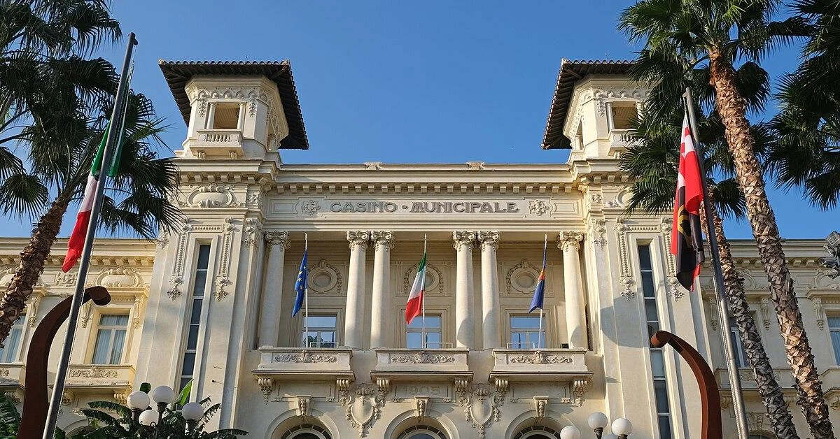 Casinò di Sanremo: receita recorde de €58,7 milhões em 2025, alta de 13,4% sobre 2024