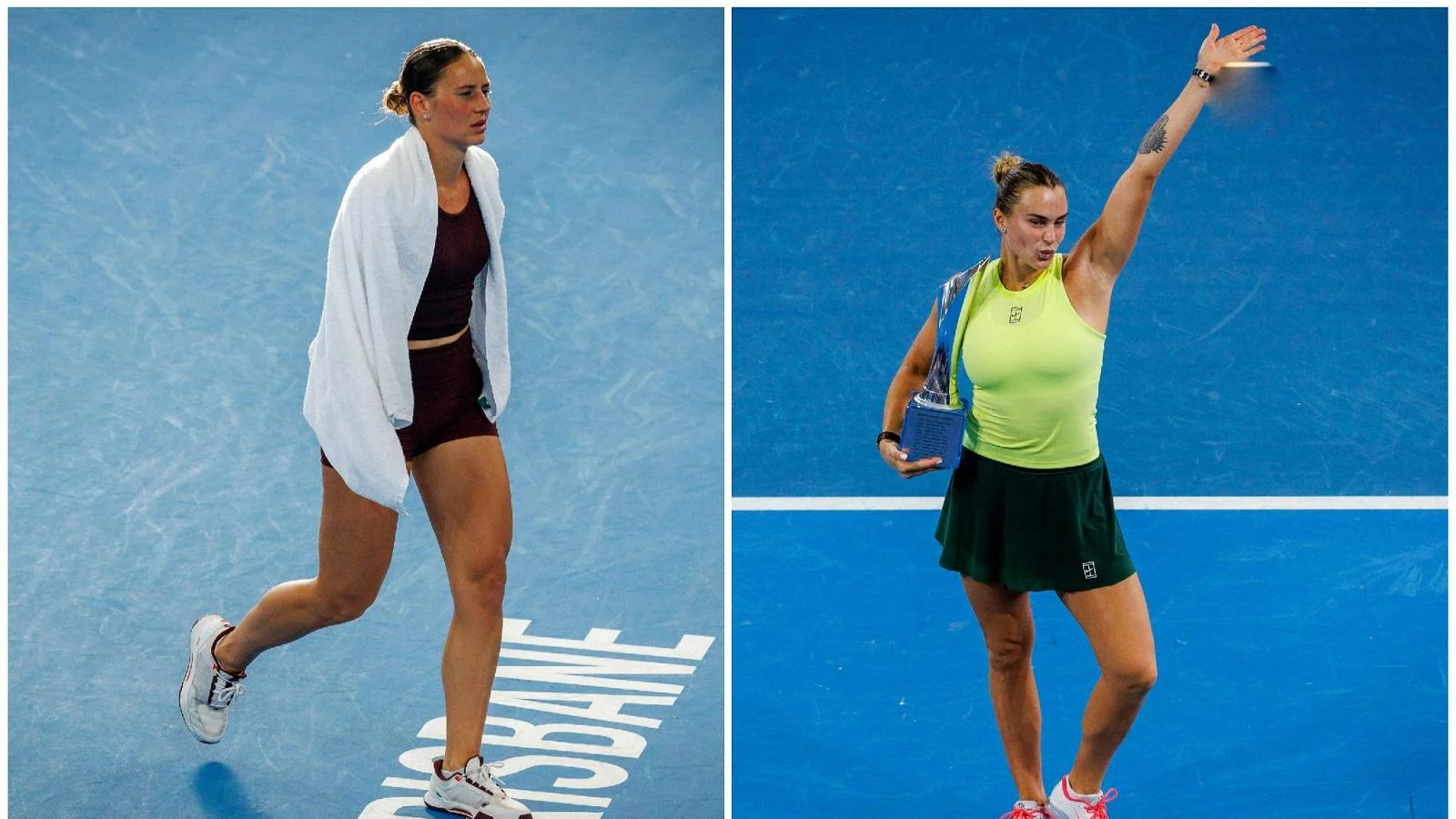 Brisbane: Sabalenka vence Kostyuk e partida termina com recusa de aperto de mão