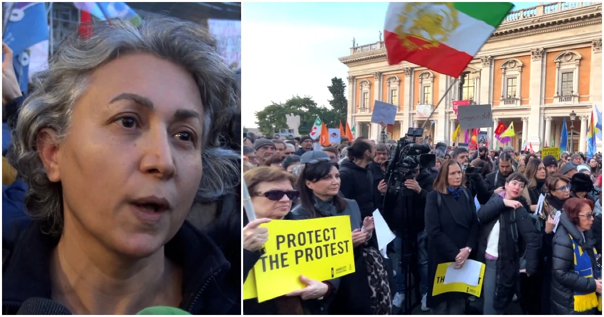 Roma reúne exilados e ativistas em apoio aos protestos no Irã: “Contra o regime sanguinário, sem ingerências estrangeiras”