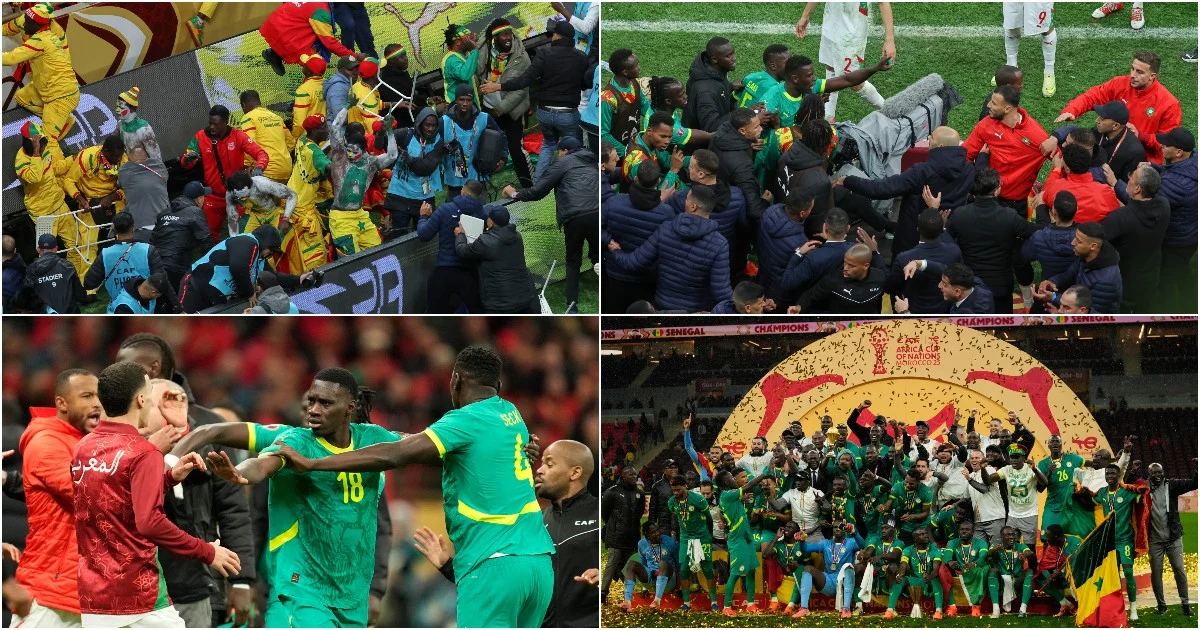 Senegal campeão em final caótica contra Marrocos: pênalti, gol anulado e 16 minutos de interrupção