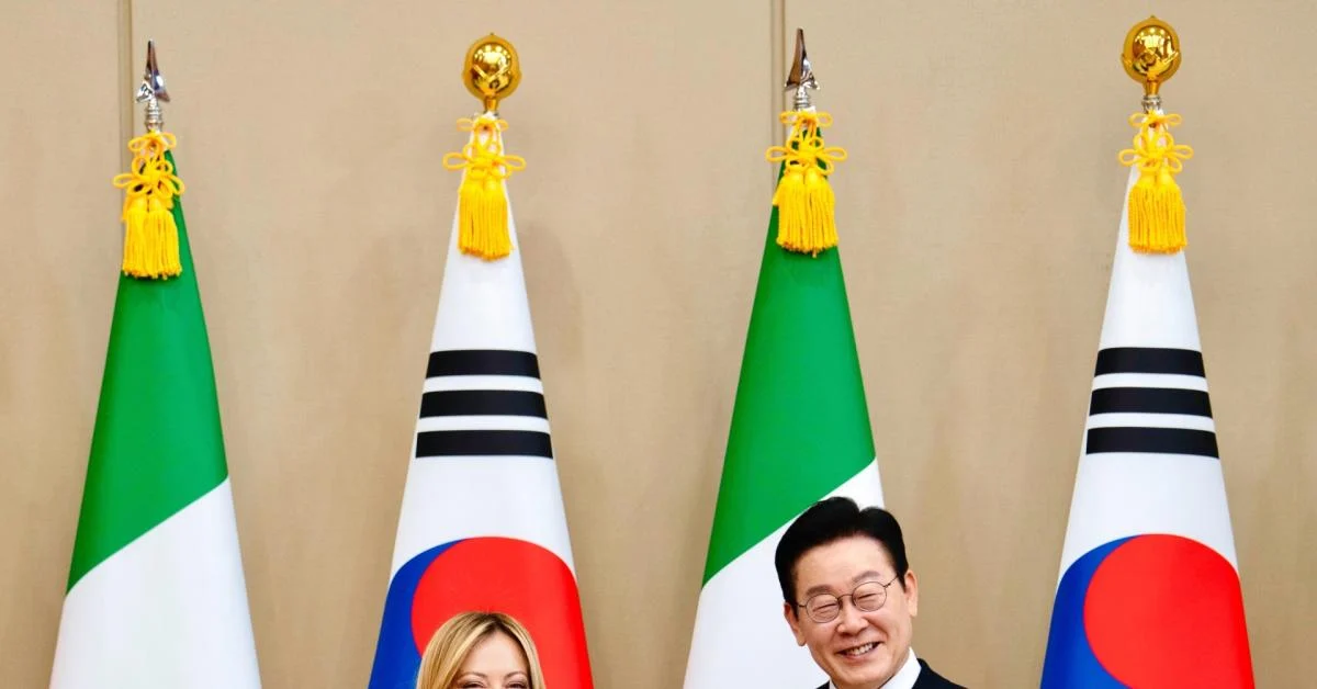 Meloni fecha acordo estratégico com a Coreia do Sul sobre semicondutores e metais críticos; exportação italiana vale €6,2 bi