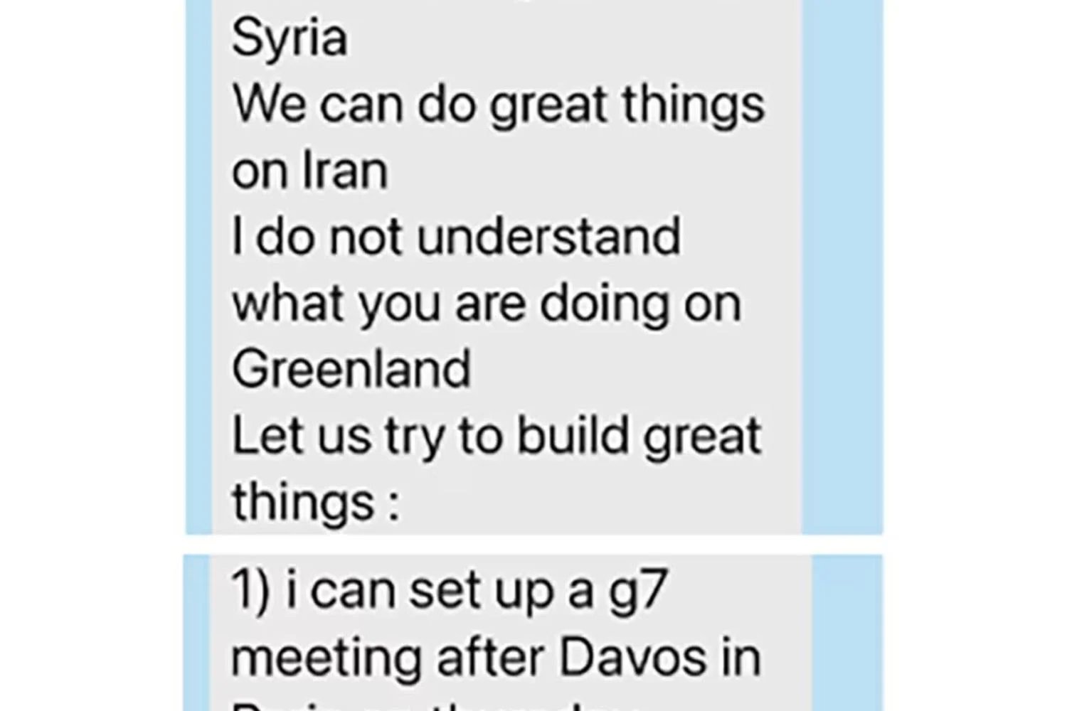 Trump divulga no Truth mensagem privada de Macron propondo encontro e jantar em Paris