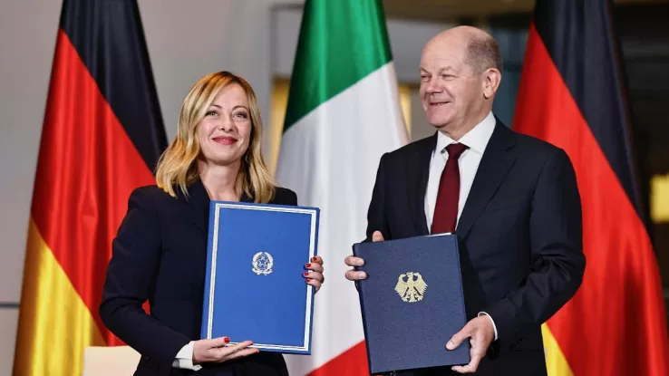Pacto Itália-Alemanha: Meloni e Scholz Firmam Acordo