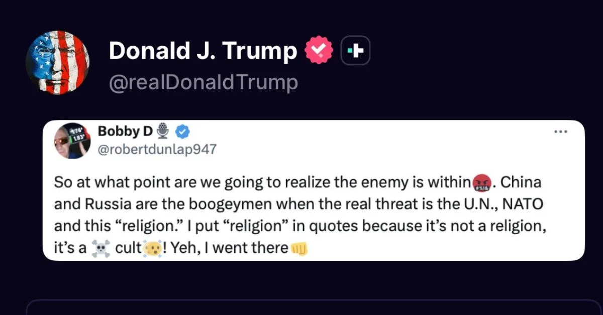 Trump reapresenta teoria: NATO e ONU seriam as verdadeiras ameaças aos EUA, post viral no Truth reacende polêmica