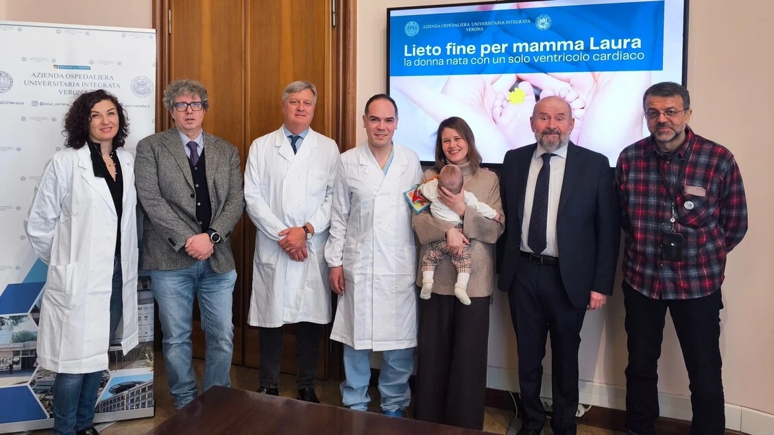 Mulher nascida com metade do coração dá à luz em Verona aos 38 anos