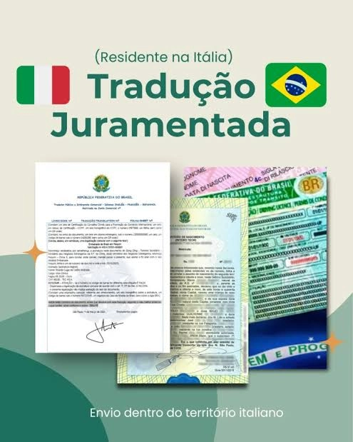 Tradução Juramentada da CNH - Versão Física (Entrega em território italiano)