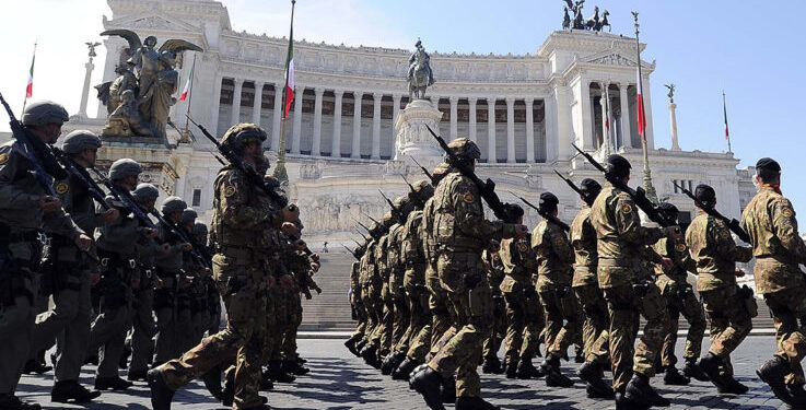 Como é composto o exército italiano?