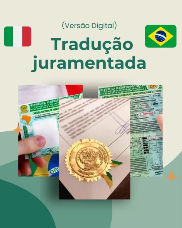 Tradução Juramentada - CNH  (Versão Digital)