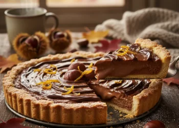 Sobremesa de Outono: Torta de Castanha Trufada Super Cremosa