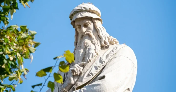 A statue of a man with a long beard