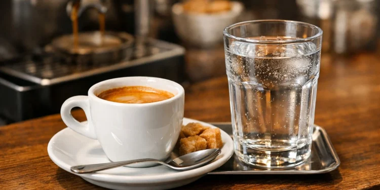 Por que o café na Itália vem sempre com um copo de água? Entenda o ritual