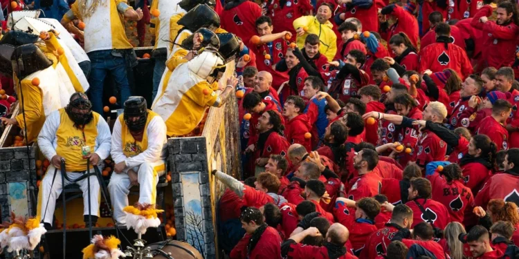 Evento histórico: Carnaval de Ivrea 2026 terá dez dias de rituais, desfiles e batalhas